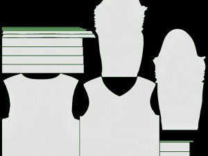 Sweatshirt for Women Mockup 02 Black 3D Model