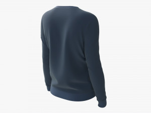 Sweatshirt for Women Mockup 02 Blue 3D Model