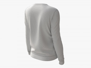 Sweatshirt for Women Mockup 02 Blue 3D Model