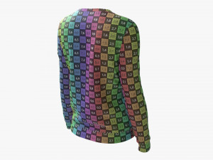 Sweatshirt for Women Mockup 02 Blue 3D Model