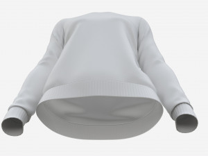 Sweatshirt for Women Mockup 02 White 3D Model