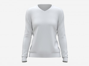 Sweatshirt for Women Mockup 02 White 3D Model