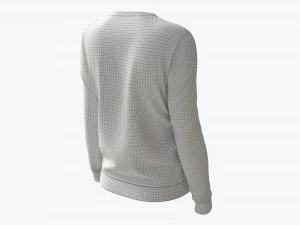 Kadın Kazak Mockup 02 Beyaz 3D Model