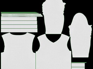 Kadın Kazak Mockup 02 Beyaz 3D Model