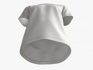 T-shirt for Men Mockup 01 Cotton Black 3D Модель