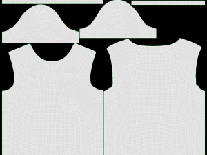 T-shirt for Men Mockup 01 Cotton Black 3D Модель