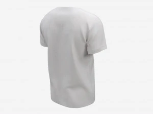 T-shirt for Men Mockup 01 Cotton White 3D Model