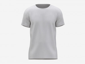 T-shirt for Men Mockup 01 Cotton White Modello 3D