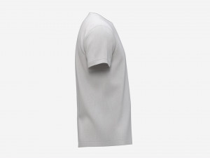 T-shirt for Men Mockup 01 Cotton White Modello 3D