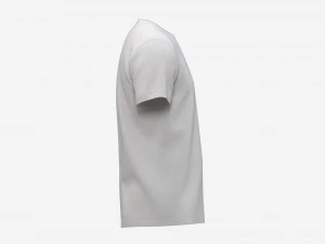 T-shirt for Men Mockup 01 Cotton White 3D Model