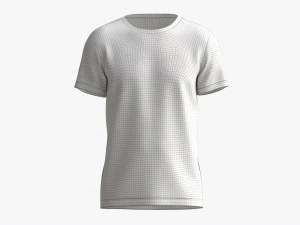 T-shirt for Men Mockup 01 Cotton White 3D Model