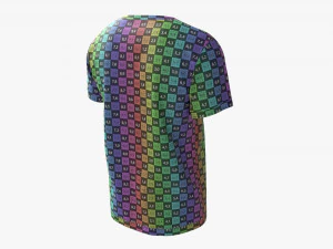 T-shirt for Men Mockup 01 Cotton White 3D Model