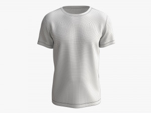 T-shirt for Men Mockup 01 Yellow Blue Stripes 3D Модель