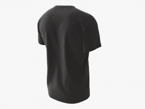 T-shirt for Men Mockup 02 Cotton Black 3D 模型