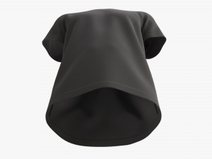 T-shirt for Men Mockup 02 Cotton Black 3D 模型