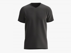 T-shirt for Men Mockup 02 Cotton Black 3D 模型