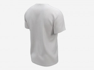 T-shirt for Men Mockup 02 Cotton White Modelo 3D