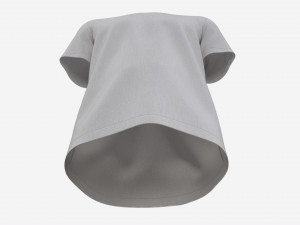 T-shirt for Men Mockup 02 Cotton White Modelo 3D