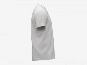 T-shirt for Men Mockup 02 Cotton White 3D Model
