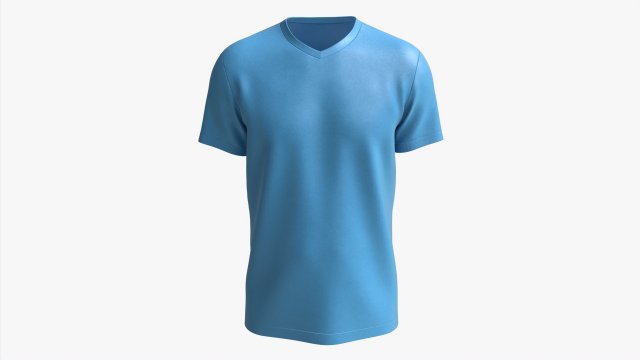 T-shirt for Men Mockup 02 Velvet Blue Modèle 3D .c4d .max .obj .3ds .fbx .stl .blend 