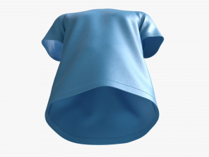 T-shirt for Men Mockup 02 Velvet Blue Modèle 3D