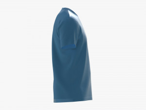 T-shirt for Men Mockup 02 Velvet Blue Modèle 3D