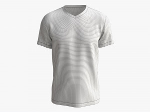 T-shirt for Men Mockup 02 Velvet Blue Modèle 3D