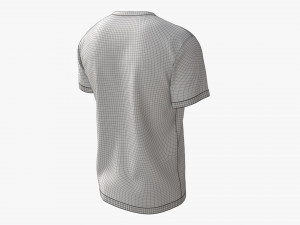 T-shirt for Men Mockup 02 Velvet Blue Modèle 3D