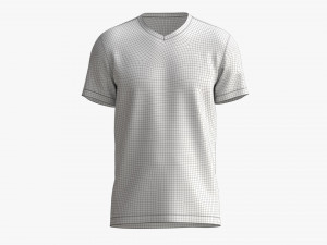 T-shirt for Men Mockup 02 Velvet Blue Modèle 3D
