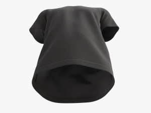 T-shirt for Men Mockup 03 Cotton Black Modelo 3D