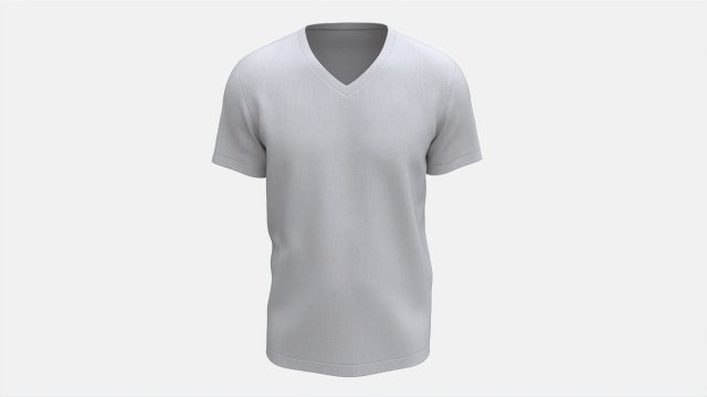 T-shirt for Men Mockup 03 Cotton White 3D Model .c4d .max .obj .3ds .fbx .stl .blend 