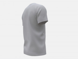 T-shirt for Men Mockup 03 Cotton White 3D Model