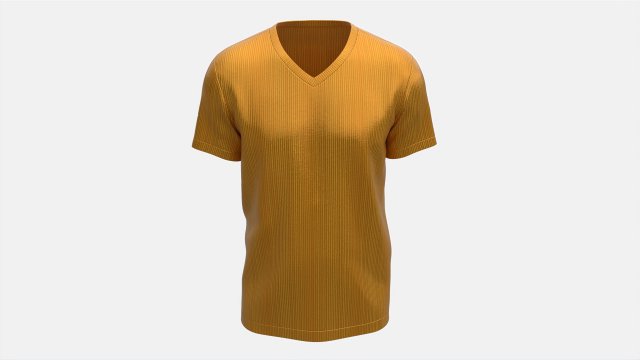 T-shirt for Men Mockup 03 Synthetic Gold 3D Model .c4d .max .obj .3ds .fbx .stl .blend 
