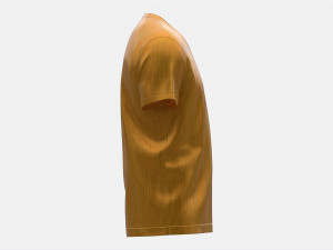 T-shirt for Men Mockup 03 Synthetic Gold 3D Model