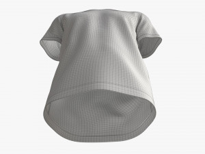 T-shirt for Men Mockup 03 Synthetic Gold 3D Model