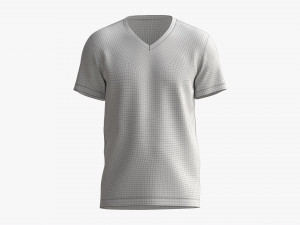 T-shirt for Men Mockup 03 Synthetic Gold 3D Model