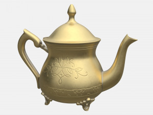 Vintage Brass Teapot Modelo 3D