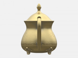 Vintage Brass Teapot 3D 模型
