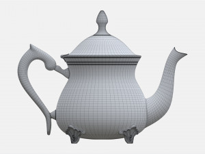 Vintage Brass Teapot 3D 模型