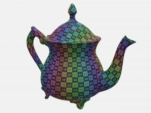 Vintage Brass Teapot 3D Model