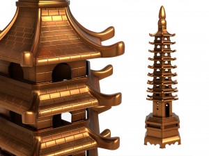 Wenchang Pagoda Tower 3D Model