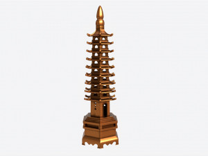 Wenchang Pagoda Tower 3D Model
