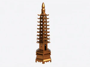 Wenchang Pagoda Tower 3D Model