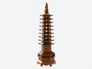 Wenchang Pagoda Tower 3D Model