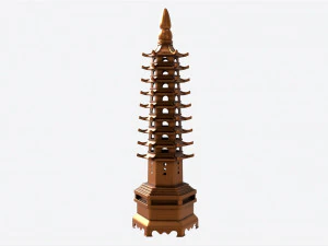 Wenchang Pagoda Tower 3D Model