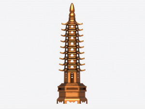 Wenchang Pagoda Tower 3D Model