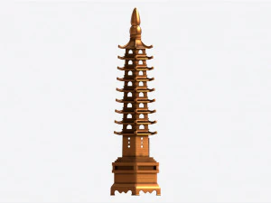 Wenchang Pagoda Tower 3D Model