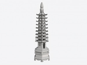 Wenchang Pagoda Tower 3D Model