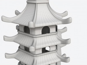Wenchang Pagoda Tower 3D Model