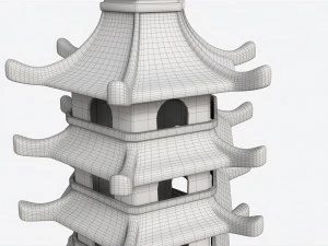 Wenchang Pagoda Tower 3D Model